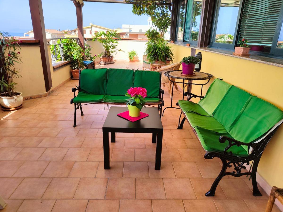 "Appartamento Del Mare Gliaca" Con Vista Isole Eolie,Ampia Terrazza,Wifi E Parcheggio Privato Gratuito Piraino Eksteriør bilde